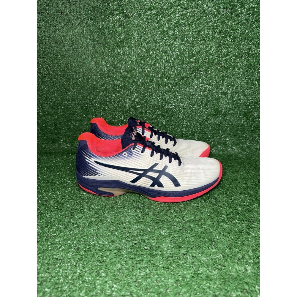 Asics White Navy Red Athletic Shoes